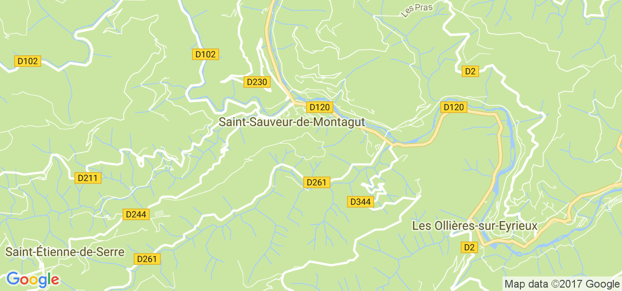 map de la ville de Saint-Sauveur-de-Montagut