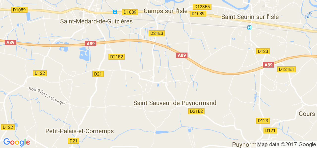 map de la ville de Saint-Sauveur-de-Puynormand