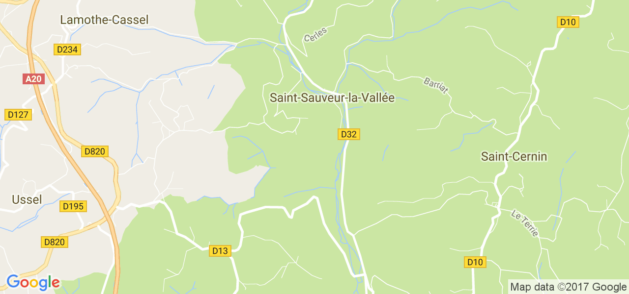 map de la ville de Saint-Sauveur-la-Vallée