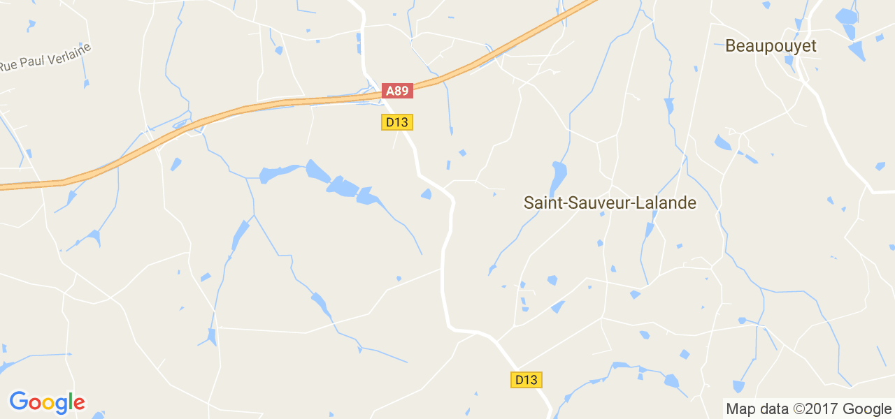 map de la ville de Saint-Sauveur-Lalande