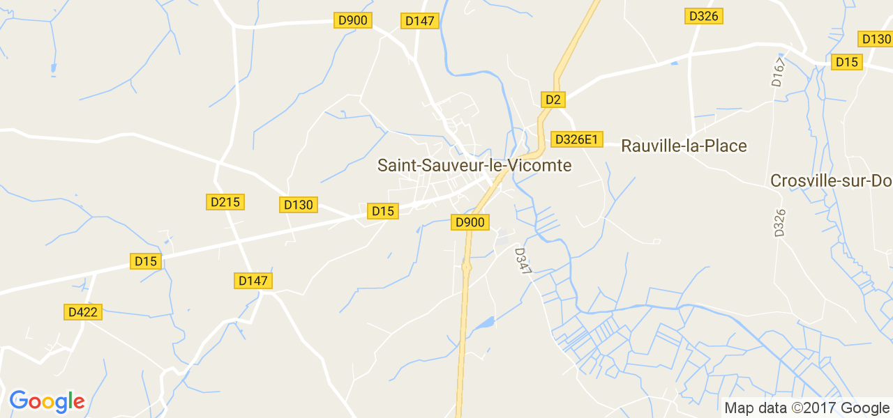 map de la ville de Saint-Sauveur-le-Vicomte