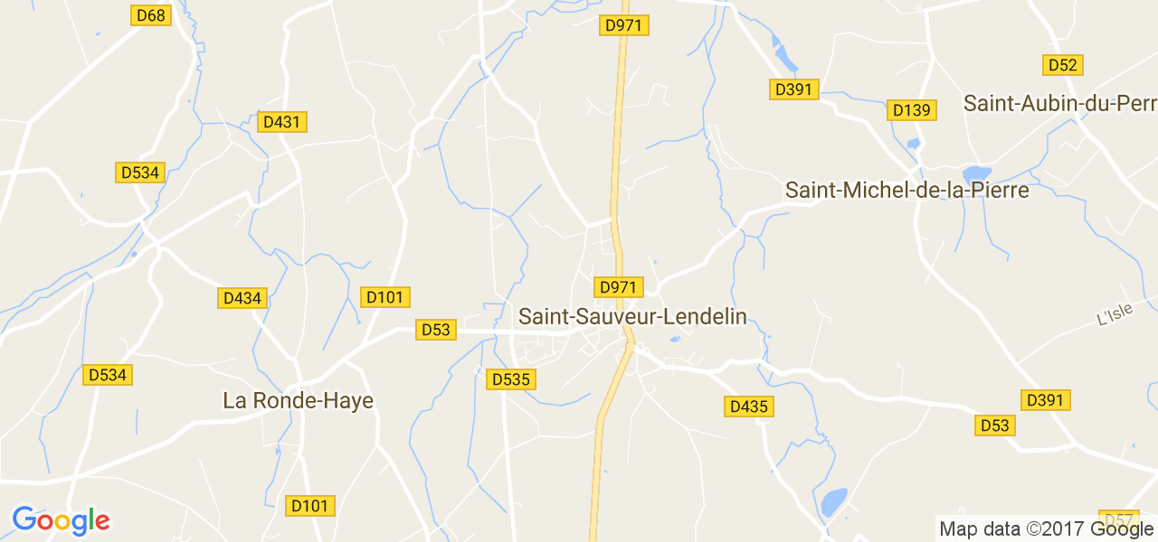 map de la ville de Saint-Sauveur-Lendelin