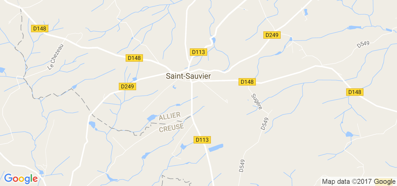 map de la ville de Saint-Sauvier