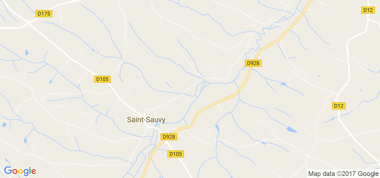 map de la ville de Saint-Sauvy