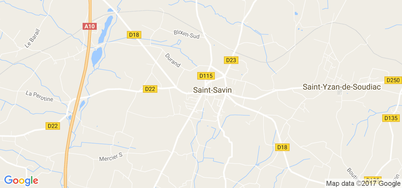 map de la ville de Saint-Savin