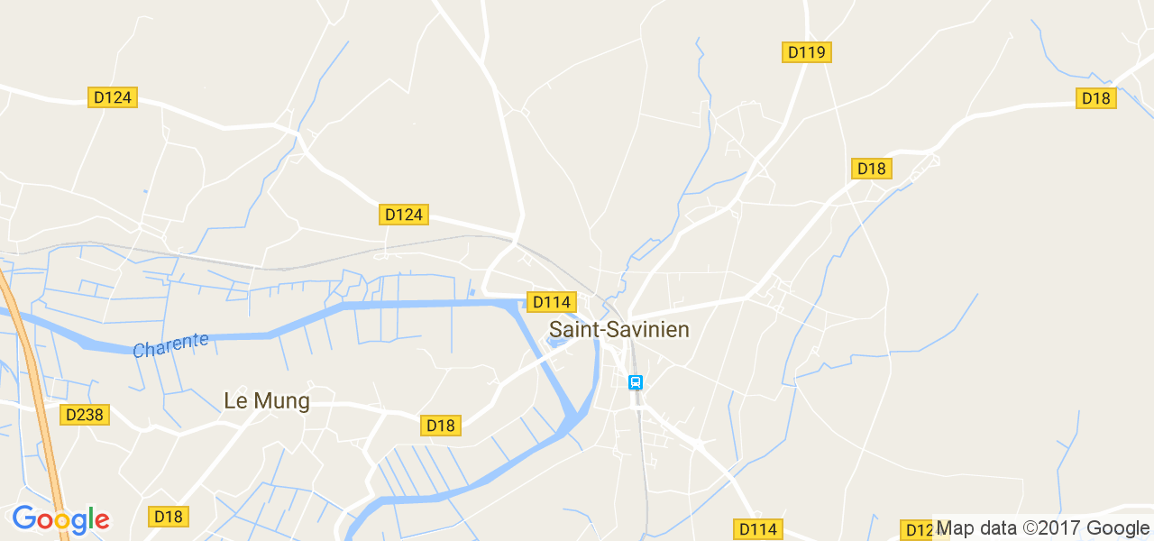 map de la ville de Saint-Savinien