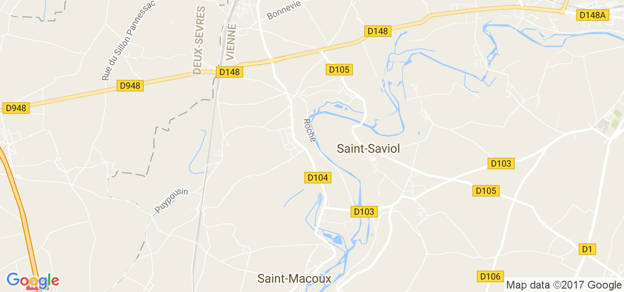 map de la ville de Saint-Saviol