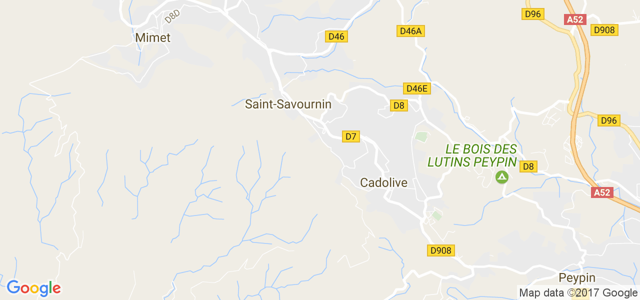 map de la ville de Saint-Savournin