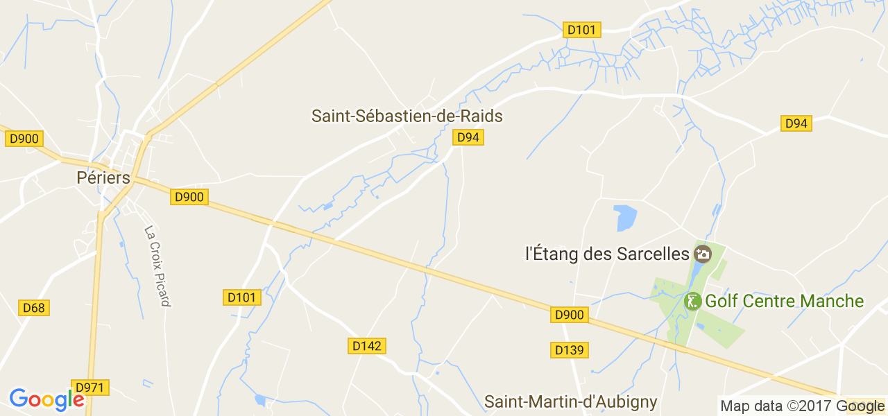 map de la ville de Saint-Sébastien-de-Raids