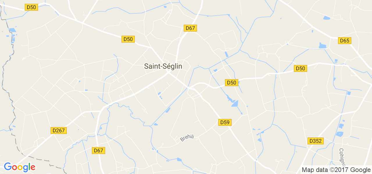 map de la ville de Saint-Séglin