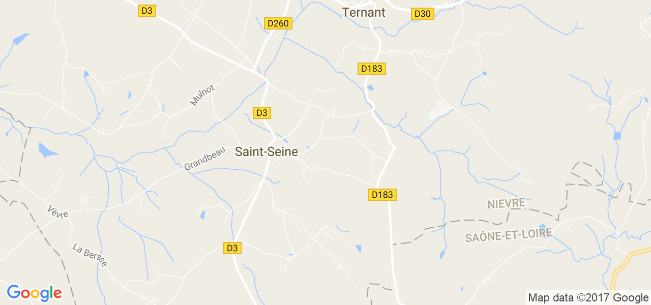 map de la ville de Saint-Seine