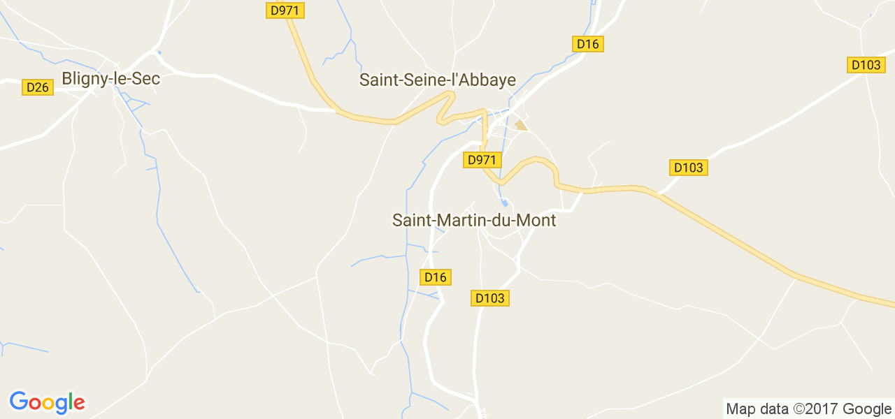 map de la ville de Saint-Seine-l'Abbaye