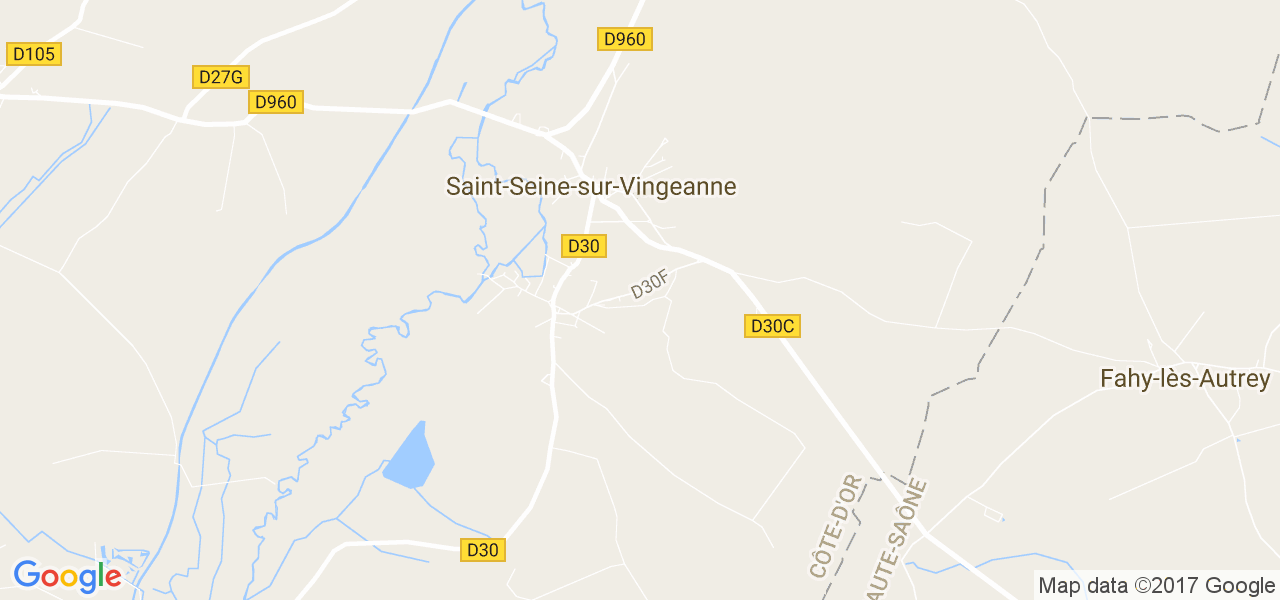 map de la ville de Saint-Seine-sur-Vingeanne