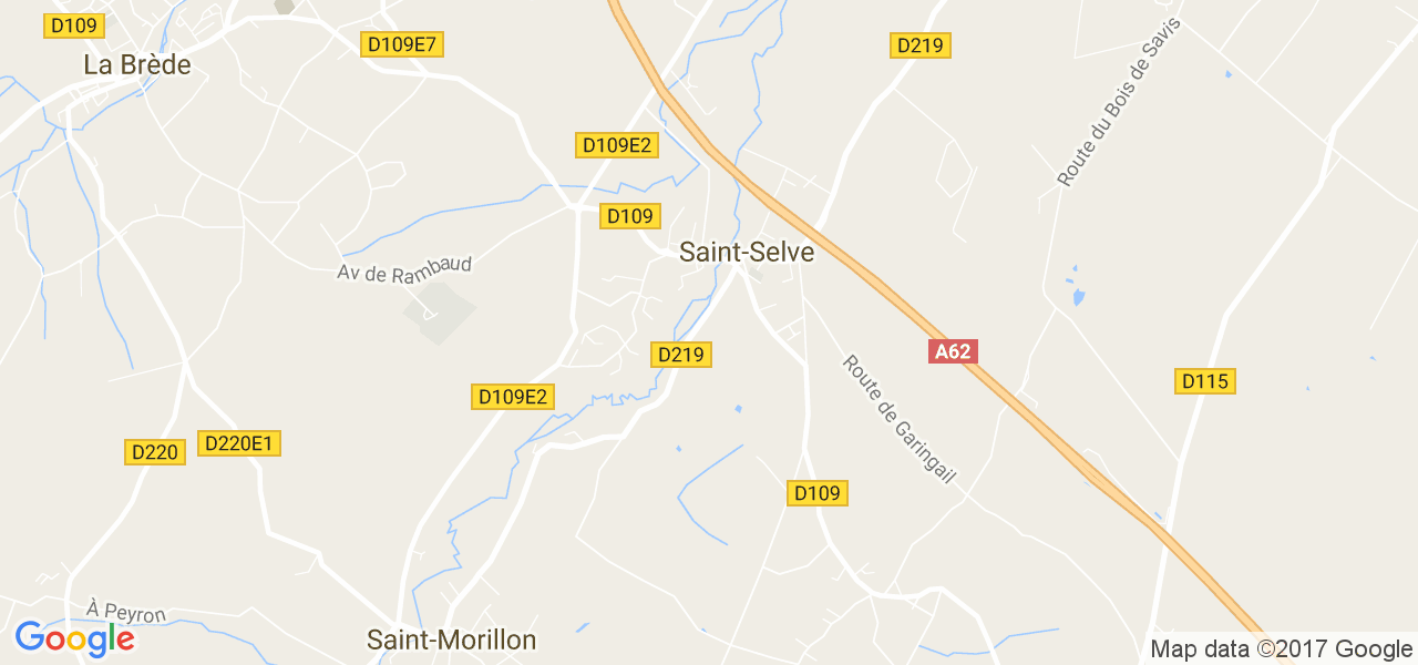 map de la ville de Saint-Selve