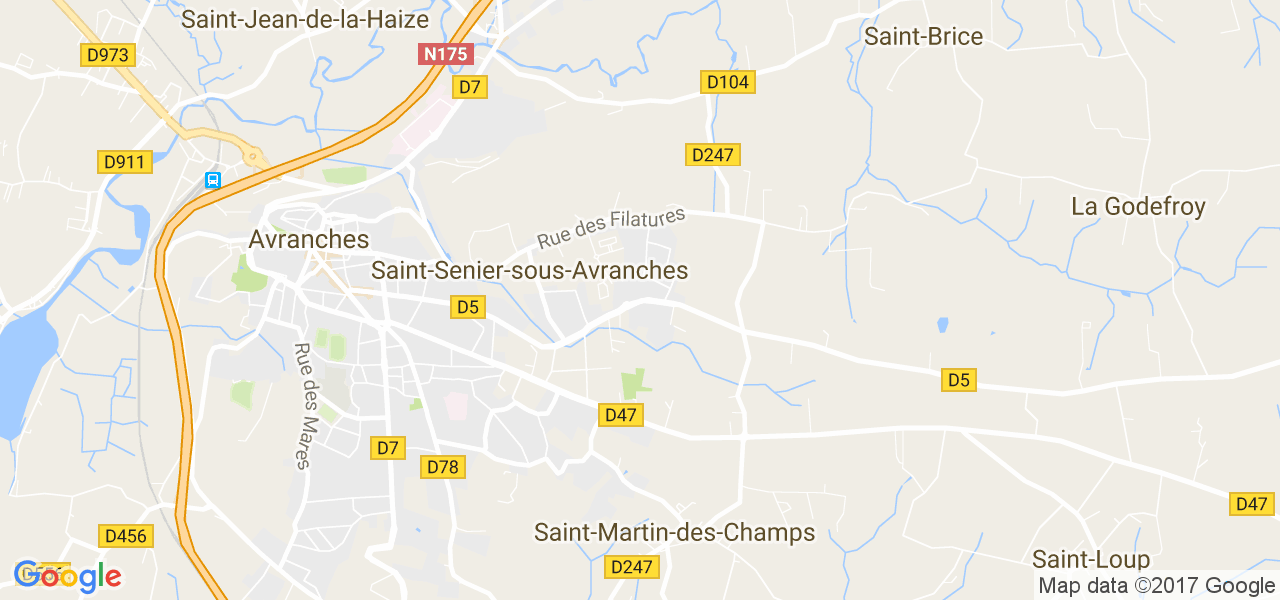 map de la ville de Saint-Senier-sous-Avranches