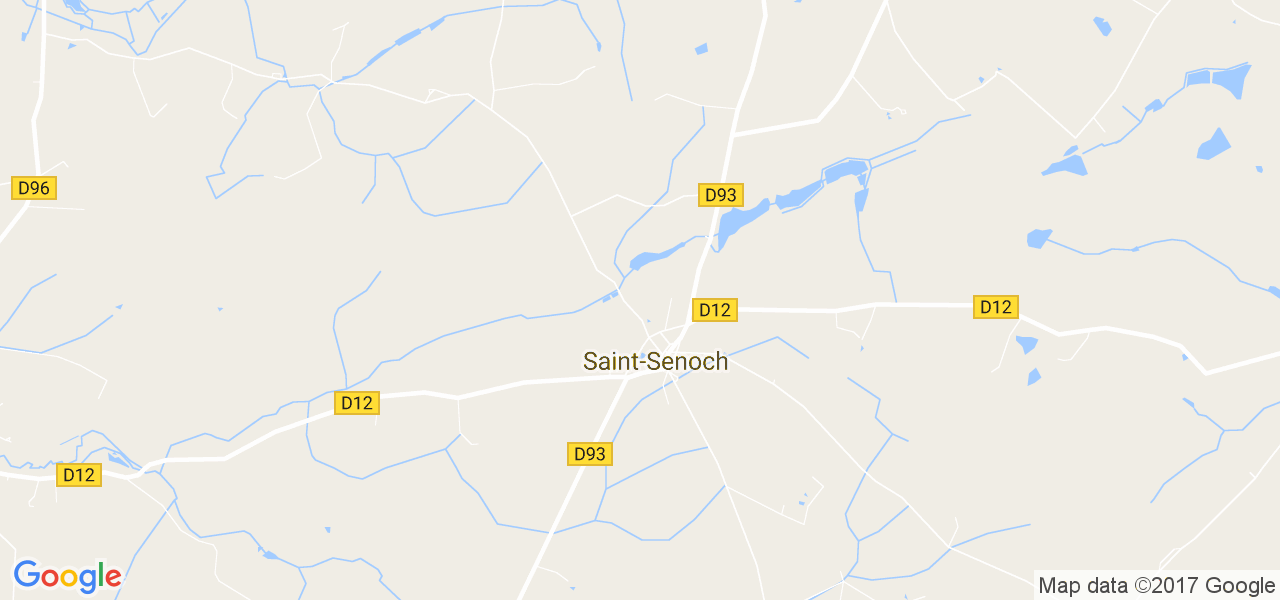 map de la ville de Saint-Senoch