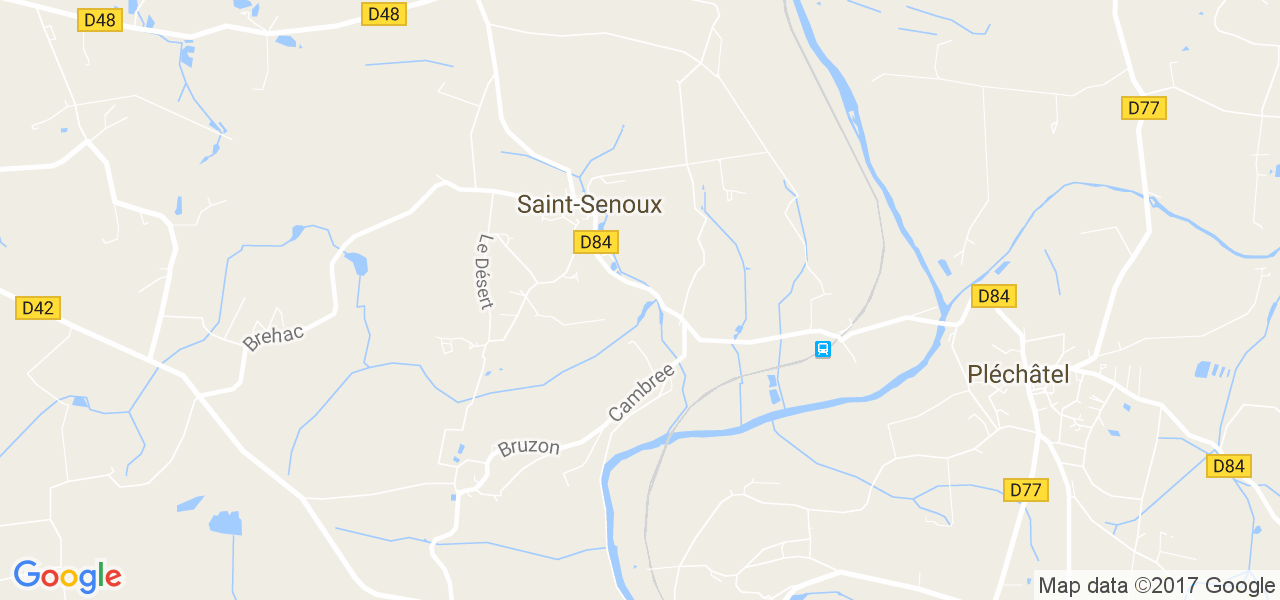 map de la ville de Saint-Senoux