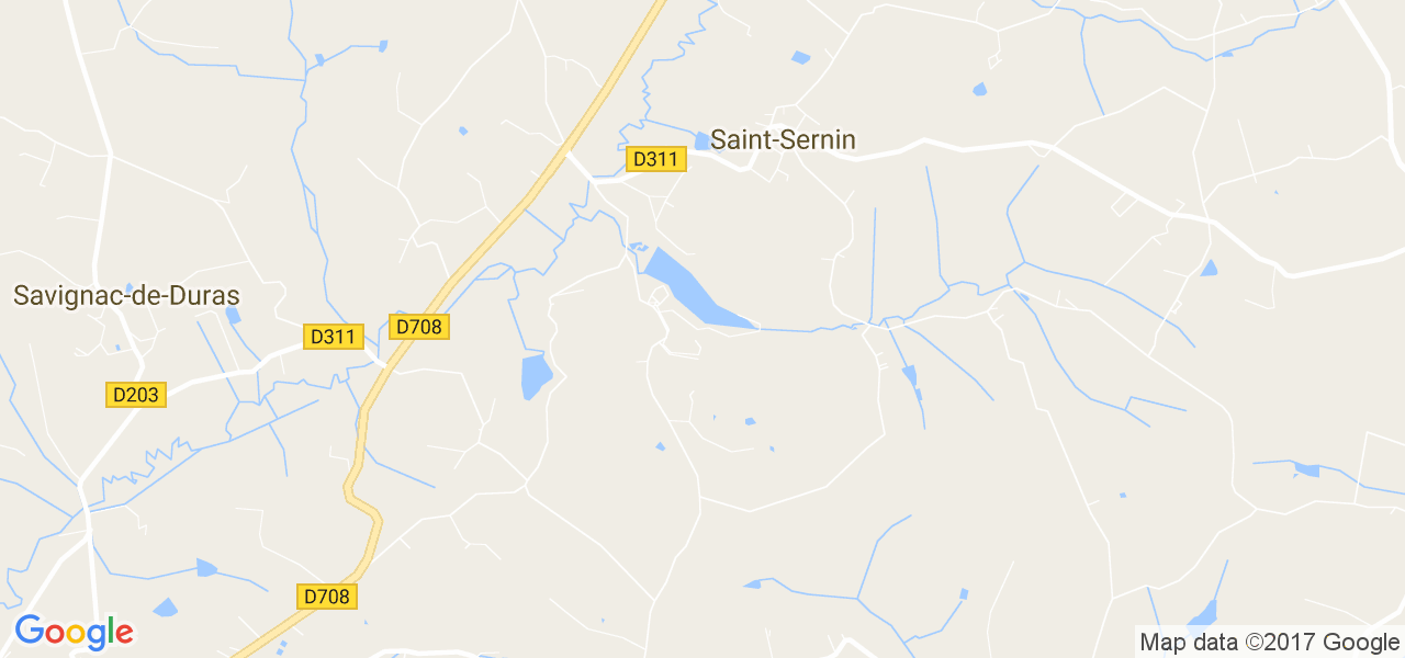 map de la ville de Saint-Sernin