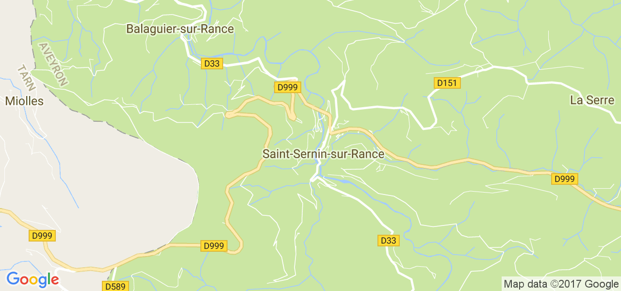 map de la ville de Saint-Sernin-sur-Rance