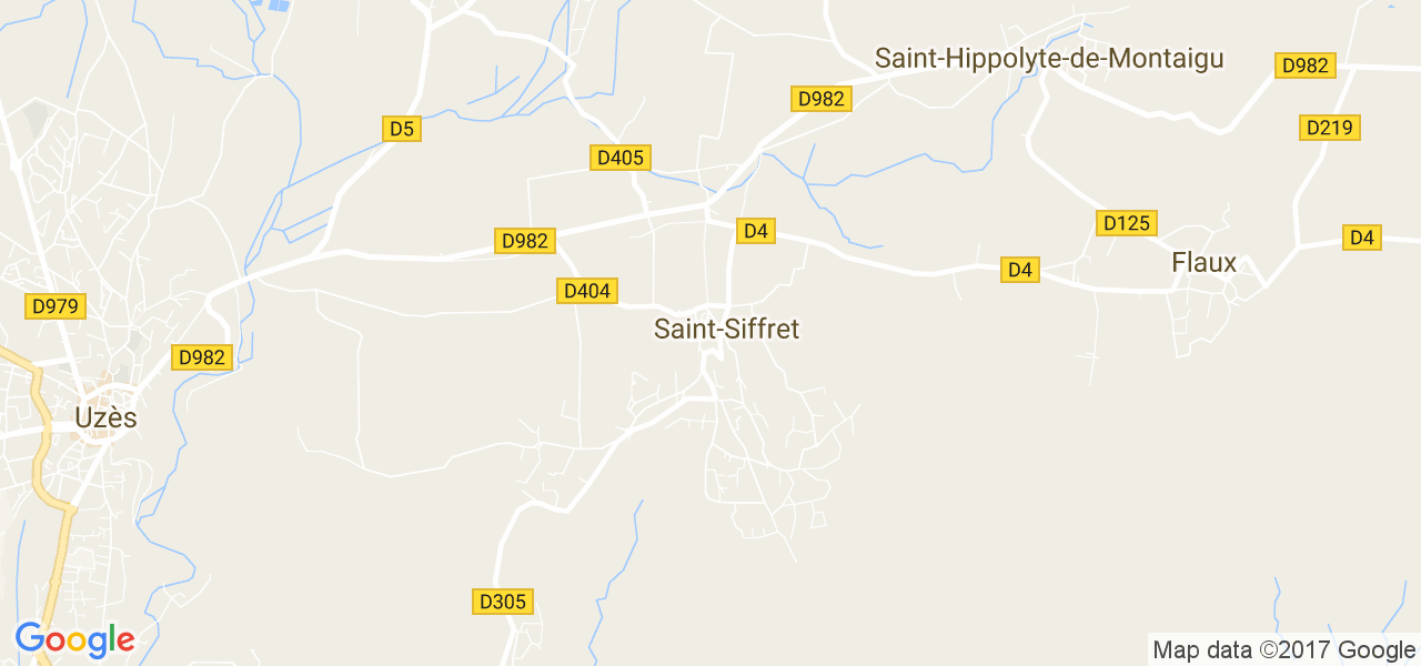 map de la ville de Saint-Siffret