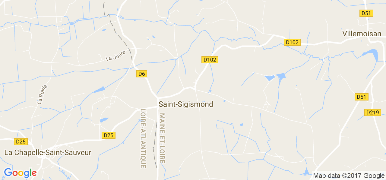 map de la ville de Saint-Sigismond