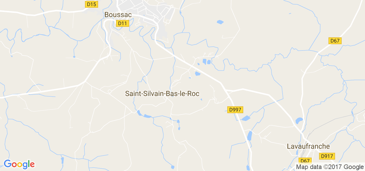 map de la ville de Saint-Silvain-Bas-le-Roc