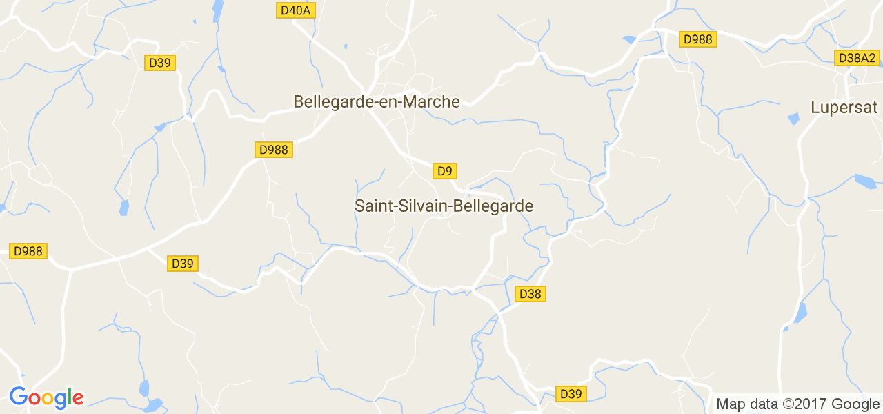 map de la ville de Saint-Silvain-Bellegarde