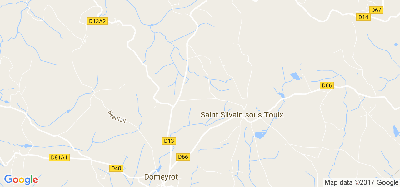 map de la ville de Saint-Silvain-sous-Toulx