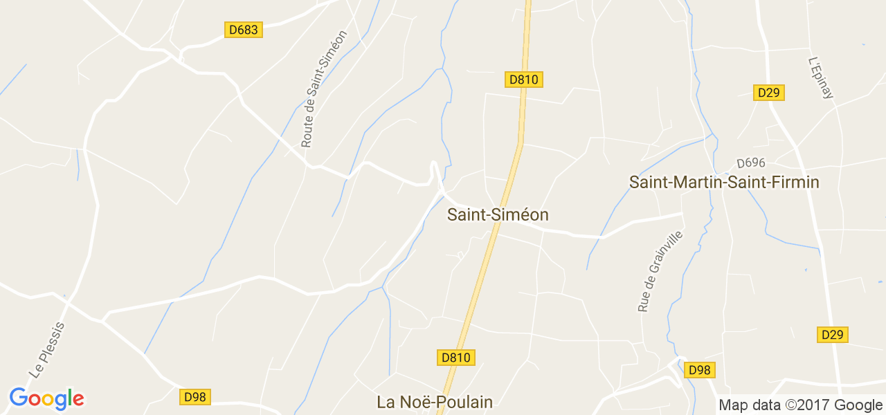 map de la ville de Saint-Siméon