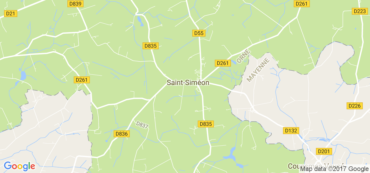 map de la ville de Saint-Siméon