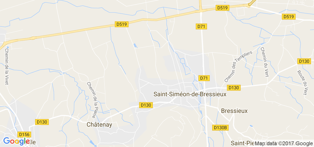 map de la ville de Saint-Siméon-de-Bressieux