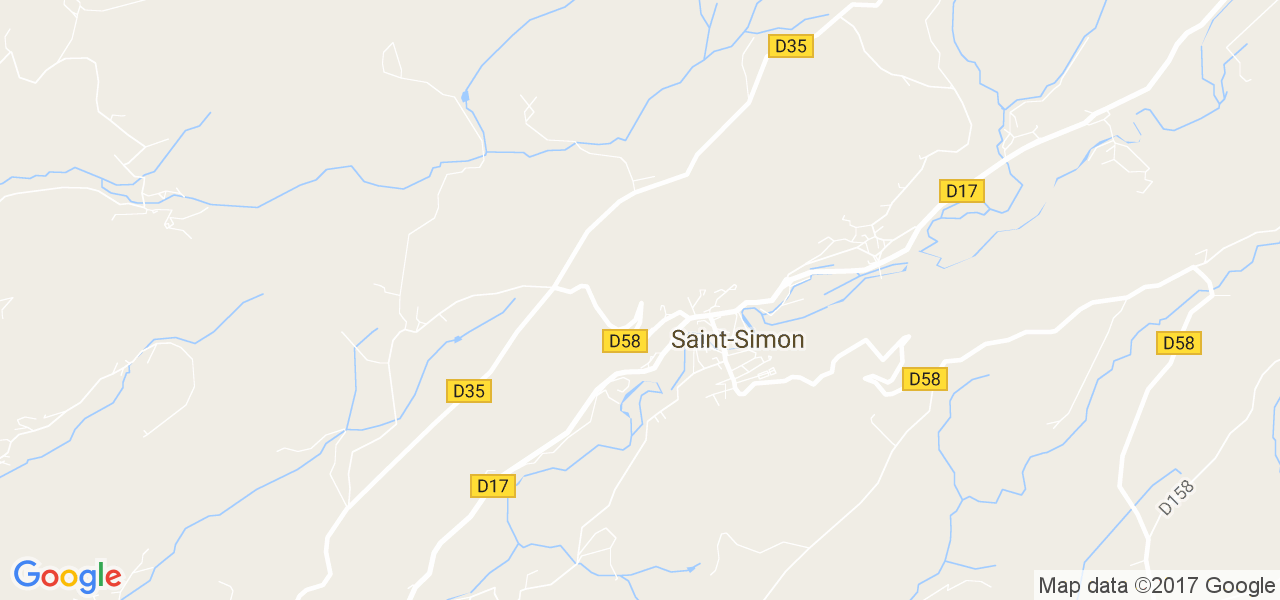 map de la ville de Saint-Simon