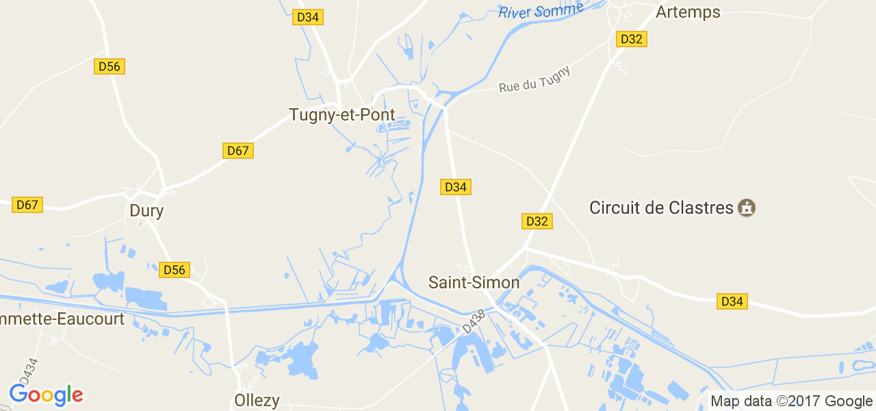 map de la ville de Saint-Simon