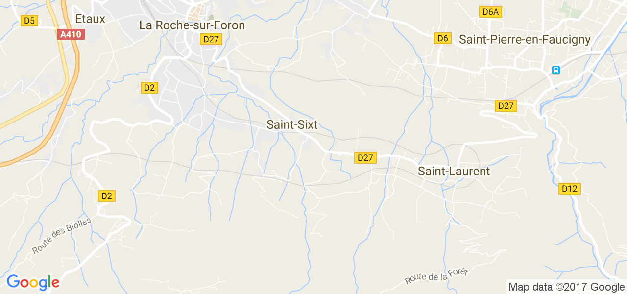 map de la ville de Saint-Sixt