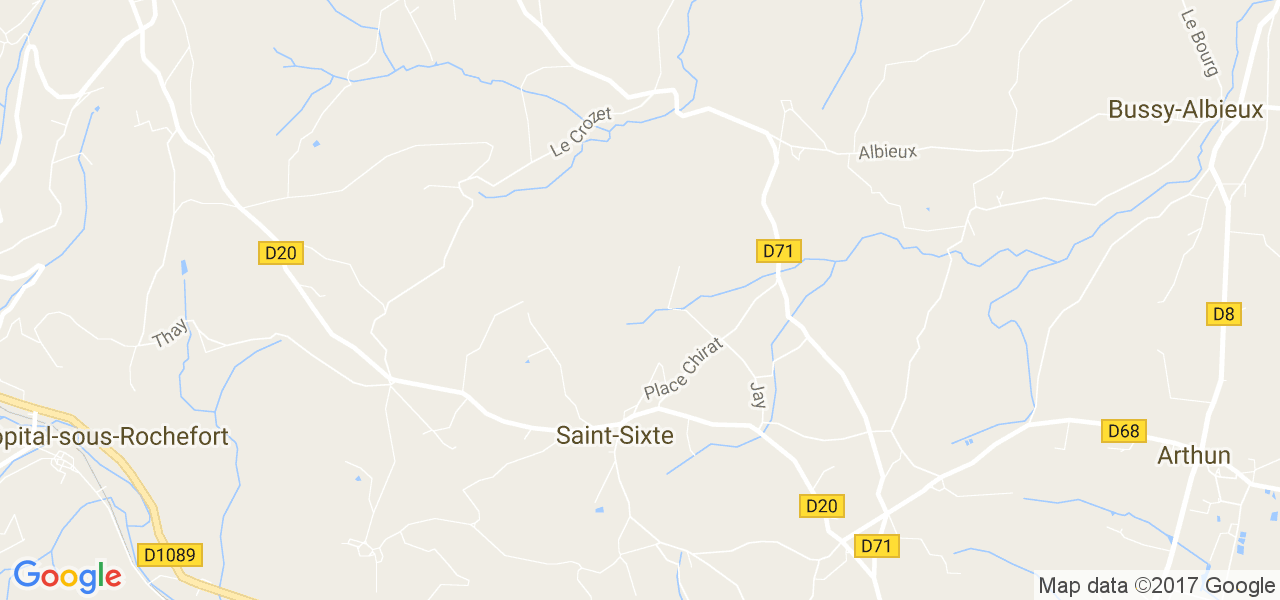 map de la ville de Saint-Sixte