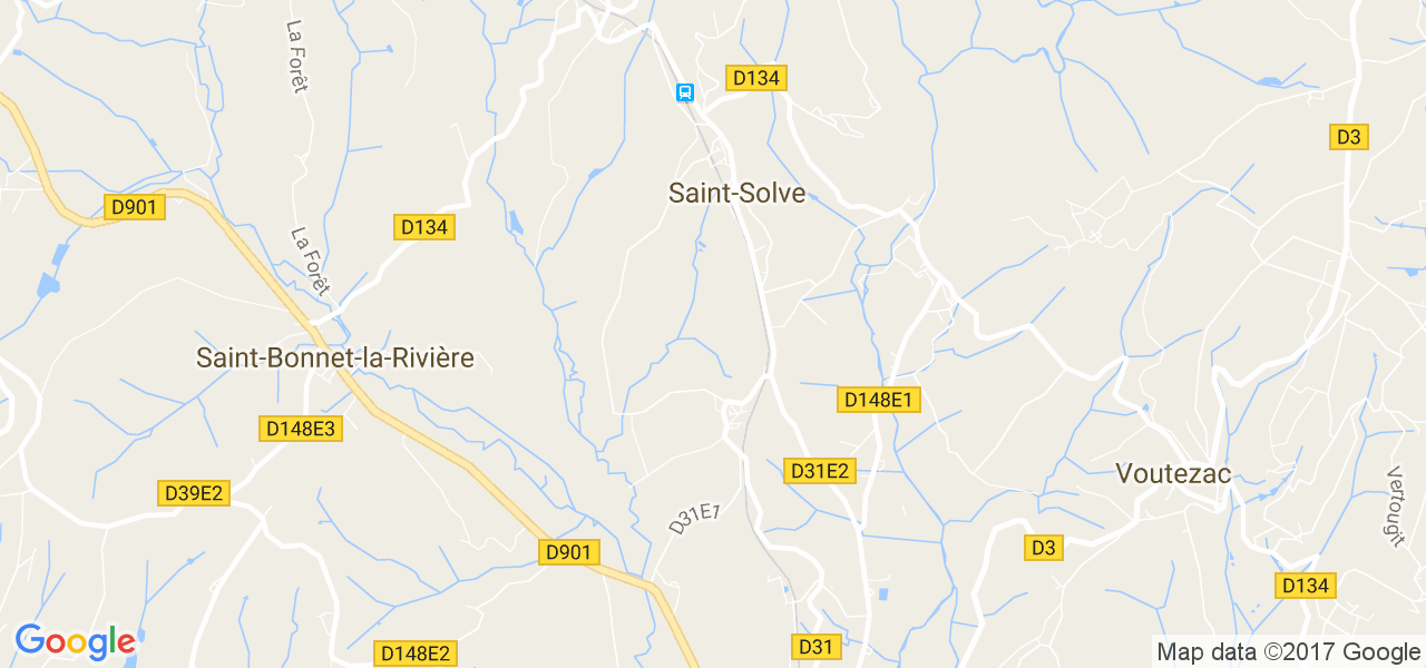 map de la ville de Saint-Solve