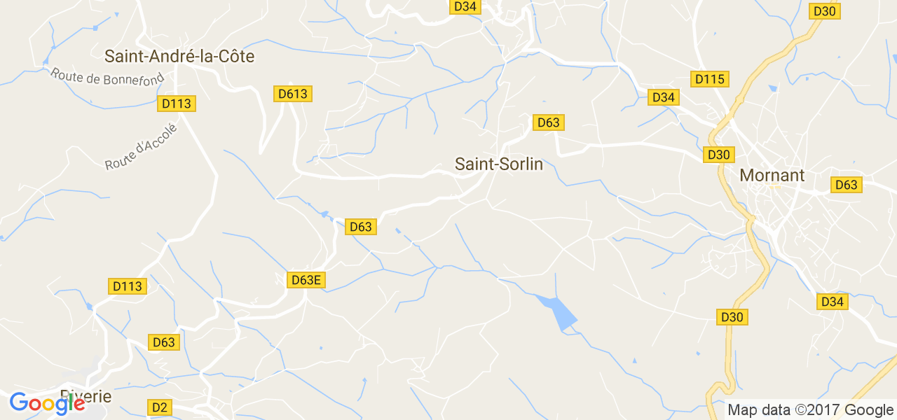 map de la ville de Saint-Sorlin