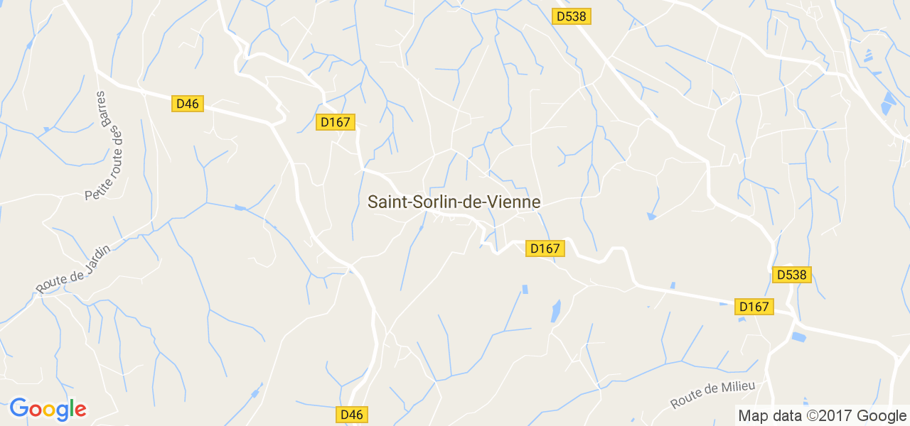 map de la ville de Saint-Sorlin-de-Vienne