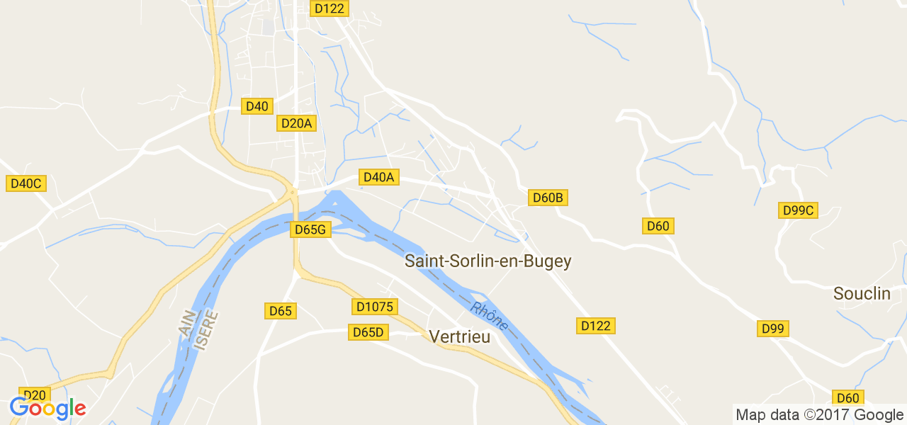 map de la ville de Saint-Sorlin-en-Bugey