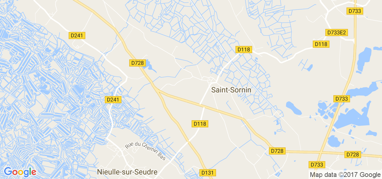 map de la ville de Saint-Sornin