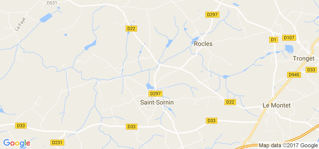 map de la ville de Saint-Sornin