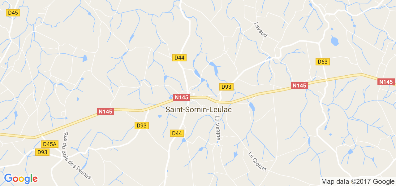 map de la ville de Saint-Sornin-Leulac