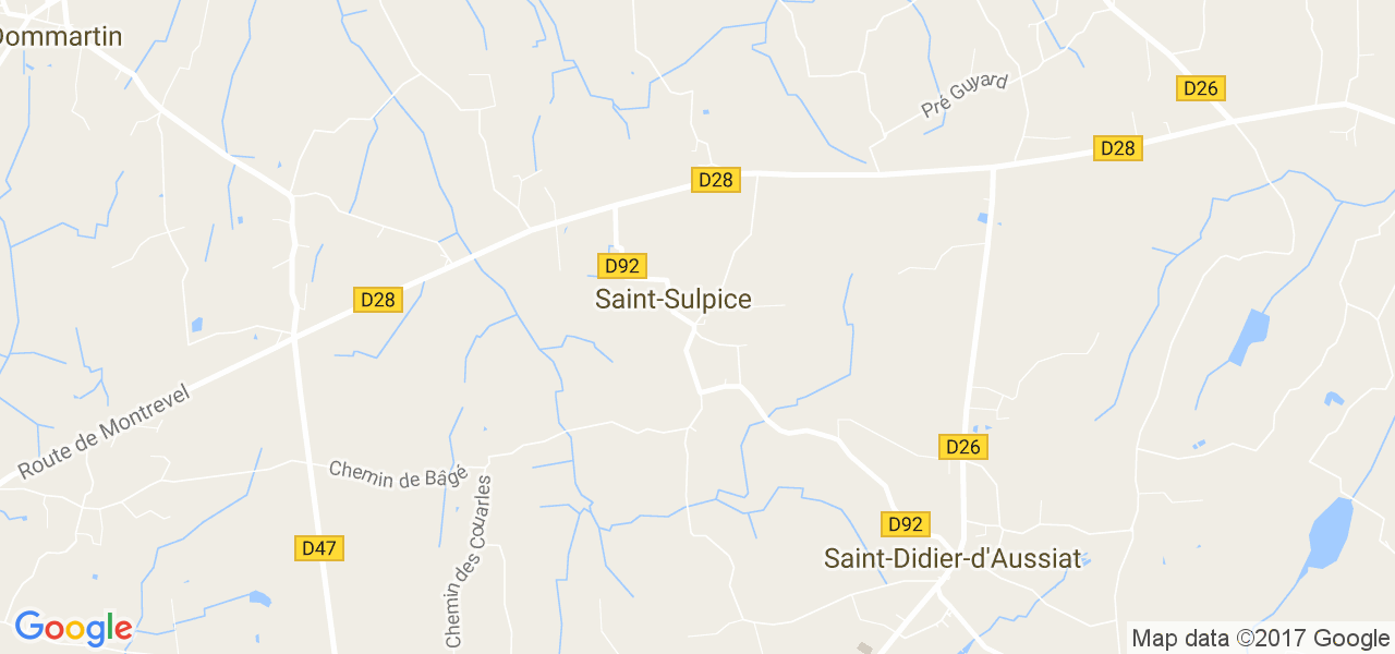 map de la ville de Saint-Sulpice