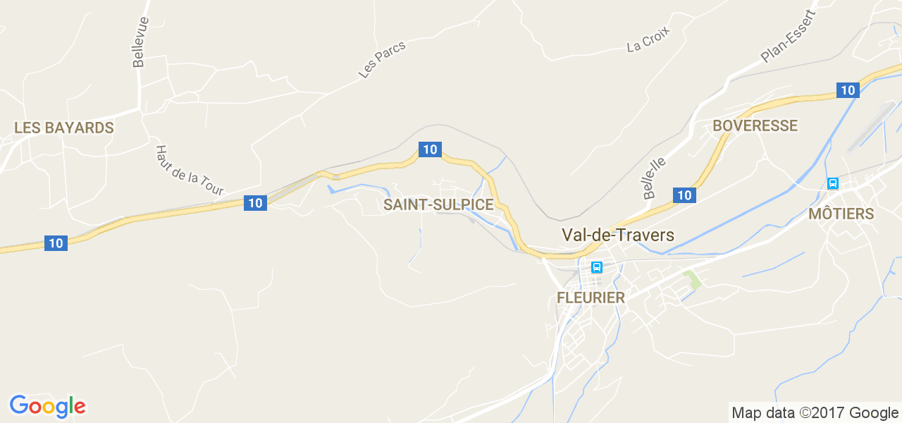 map de la ville de Saint-Sulpice