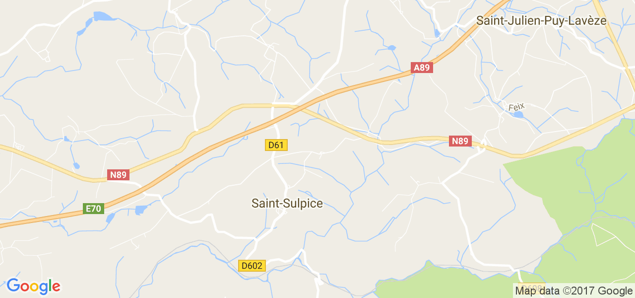 map de la ville de Saint-Sulpice