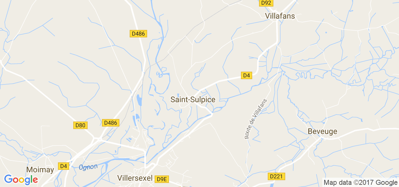 map de la ville de Saint-Sulpice