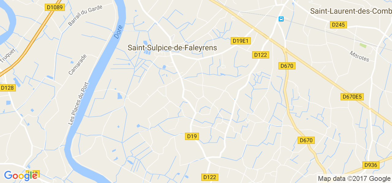 map de la ville de Saint-Sulpice-de-Faleyrens