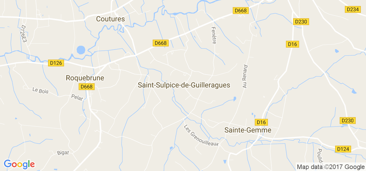 map de la ville de Saint-Sulpice-de-Guilleragues