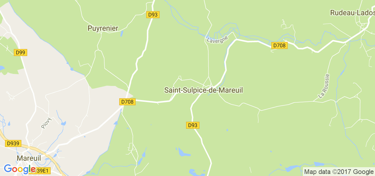 map de la ville de Saint-Sulpice-de-Mareuil