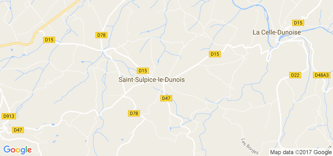 map de la ville de Saint-Sulpice-le-Dunois